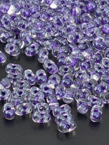 Crystal/Purple ICL* Miyuki Berry/Peanut Beads (15g pkg)