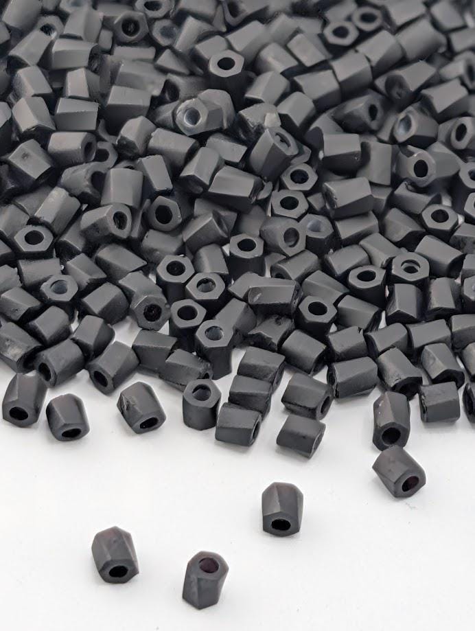 Black Opaque Matte Miyuki Twist Size 10/0 (15g Pkg) | Japanese Seed Beads | Bead Weaving Embroidery Supply | DIY Jewelry