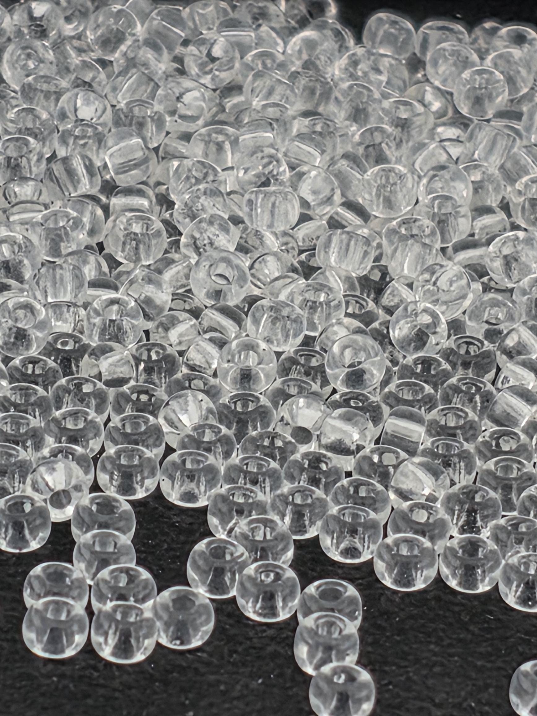 Crystal Transparent Miyuki Rocaille Size 8/0 (20g pkg) | Japanese Seed Beads | Bead Weaving Embroidery Supply | DIY Jewelry