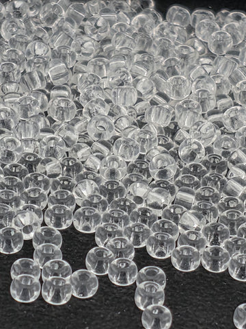 Crystal Transparent Miyuki Rocaille Size 8/0 (20g pkg) | Japanese Seed Beads | Bead Weaving Embroidery Supply | DIY Jewelry