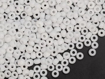 Miyuki Rocaille Seed Beads 11/0: White Opaque, 20g Pack | Japanese Seed Beads | Bead Weaving Embroidery Supply | DIY Jewelry