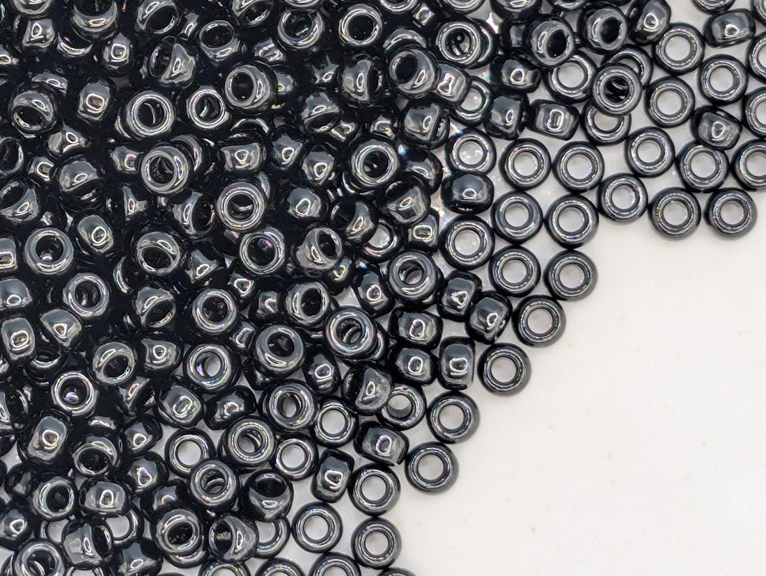 8-0401 Miyuki Rocaille 8/0 | Black Opaque 20g