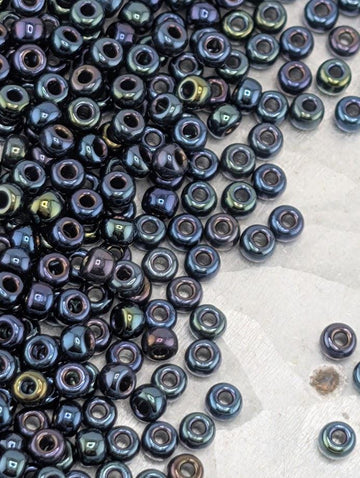 8-0452 Miyuki Rocaille 8/0 | Midnight Blue Metallic Rainbow 20g