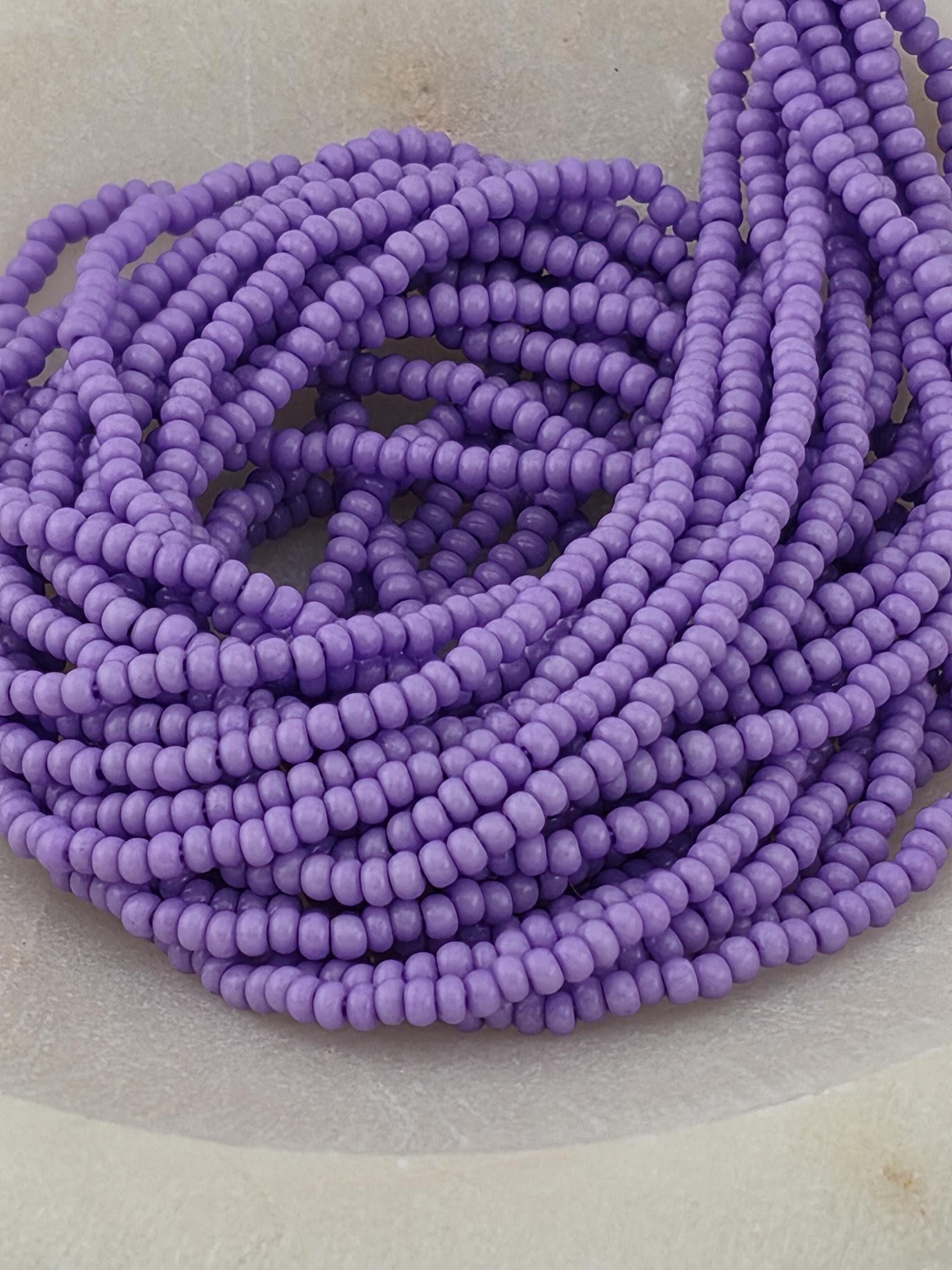 Opaque Plum Solgel | Size 11 | Half-Hank (12" 6-String) | Preciosa-Ornela Glass Seed Beads | Czech Seed Beads