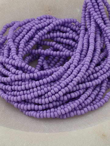 Opaque Plum Solgel | Size 11 | Half-Hank (12" 6-String) | Preciosa-Ornela Glass Seed Beads | Czech Seed Beads