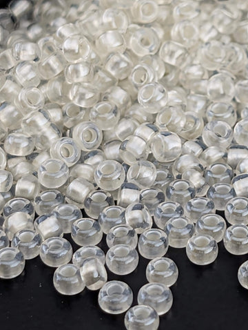 Translucent Pastel Ivory | Size 8 | 15g | Preciosa-Ornela Glass Seed Beads | Czech Seed Beads | Bead Weaving Embroidery Supply
