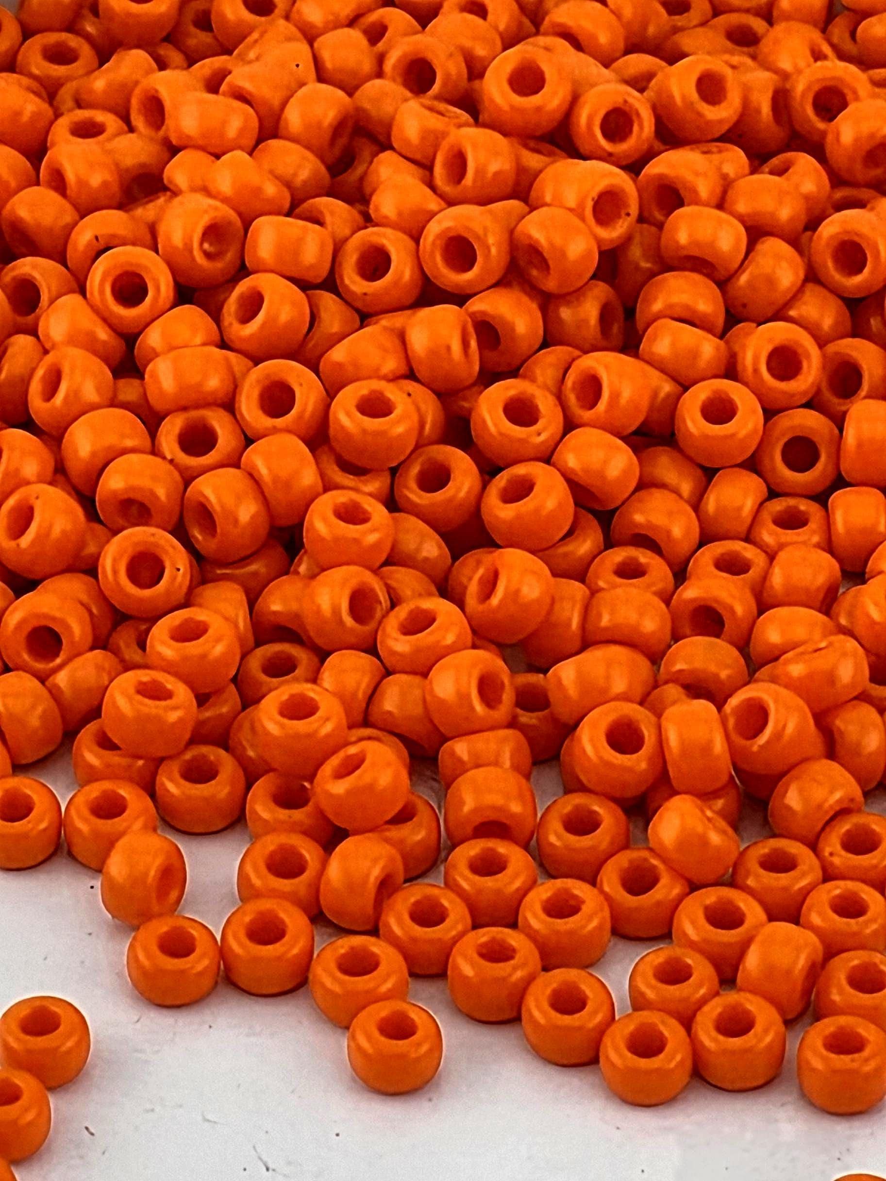 Dark Orange Miyuki Rocaille Beads - Size 8/0 Glass Seeds | Japanese Seed Beads | Bead Weaving Embroidery Supply | DIY Jewelry