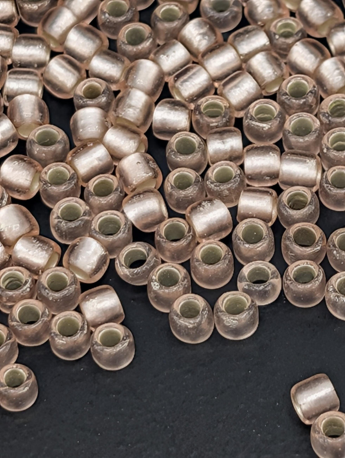 Silver-Lined Frosted Rosaline Size 8/0 Toho Round 2.5" tube | Japanese Seed Beads | Bead Weaving Embroidery Supply | DIY Jewelry