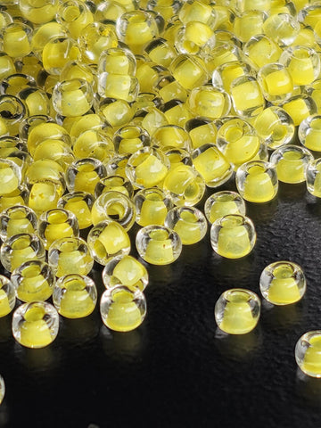 5323SB Translucent Inside Color Light Yellow 6/0 Matsuno Seed Beads (15g, ~180 pcs)