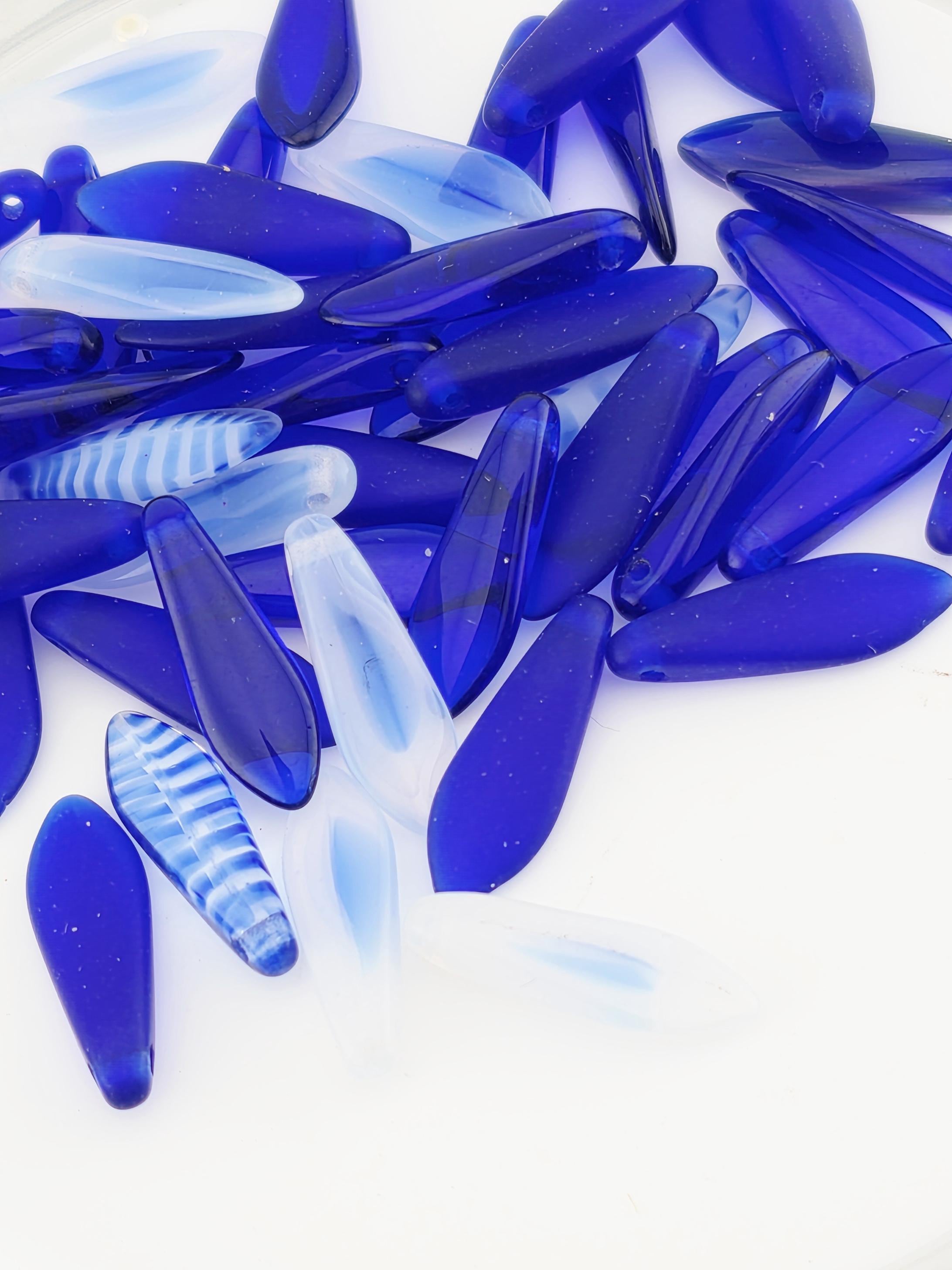 Czech 15mm Daggers & 12mm Bottom Drilled Drops | 15g | Japanese Seed Beads | Bead Weaving Embroidery Supply | DIY Jewelry