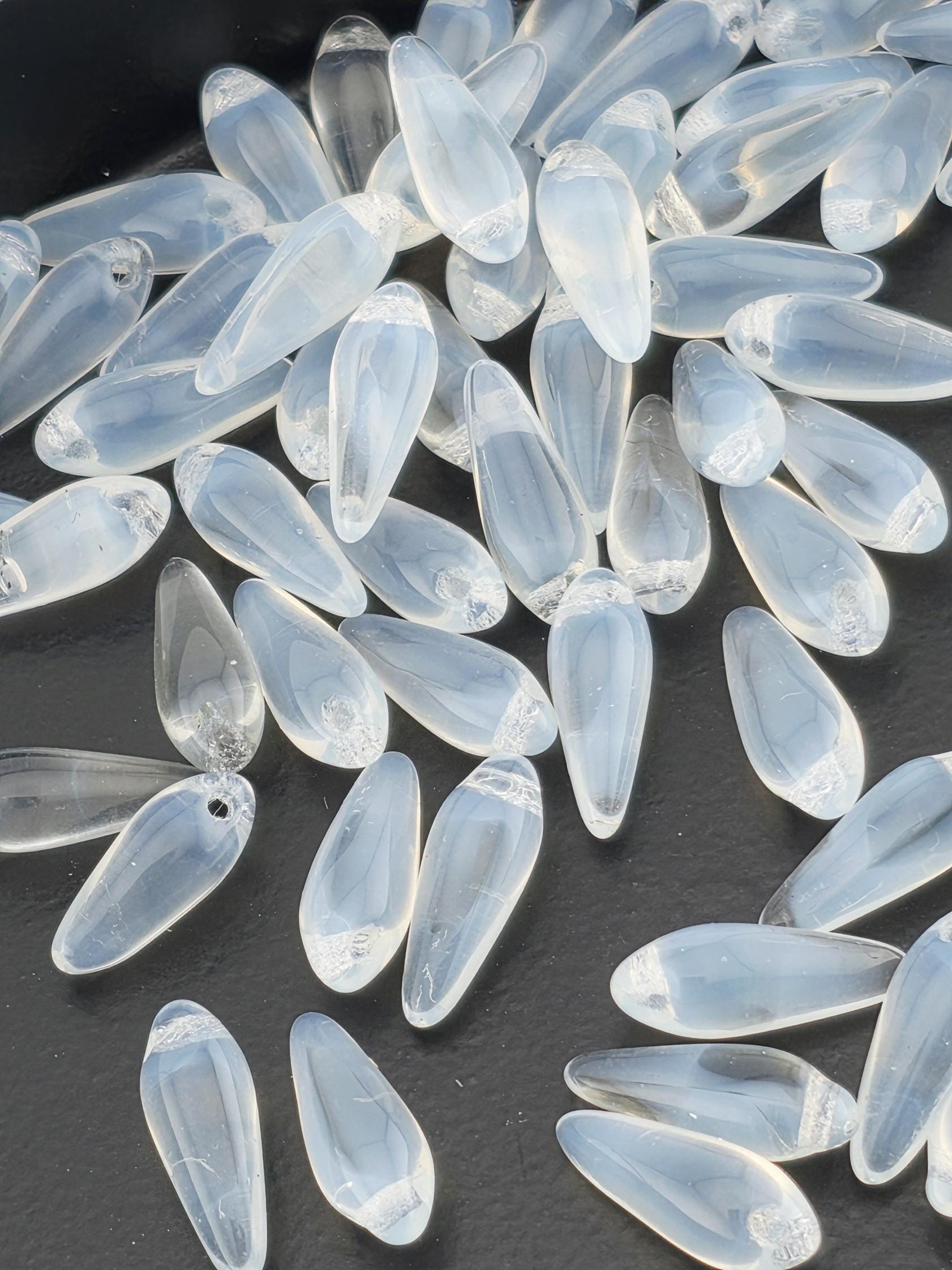 Czech 15mm Daggers & 12mm Bottom Drilled Drops | 15g | Japanese Seed Beads | Bead Weaving Embroidery Supply | DIY Jewelry
