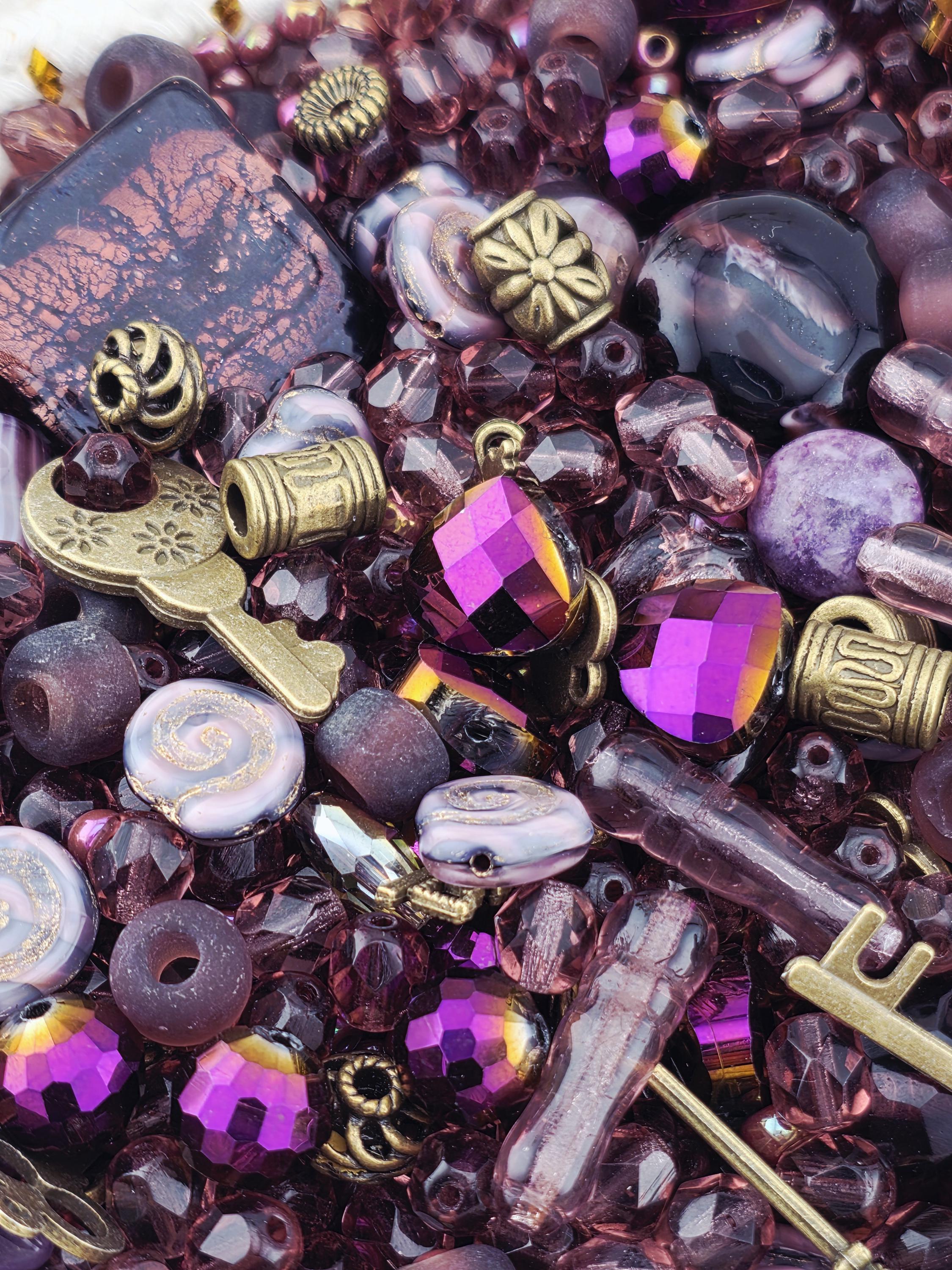 Wine Nor?! Glass and metal bead mix 2oz