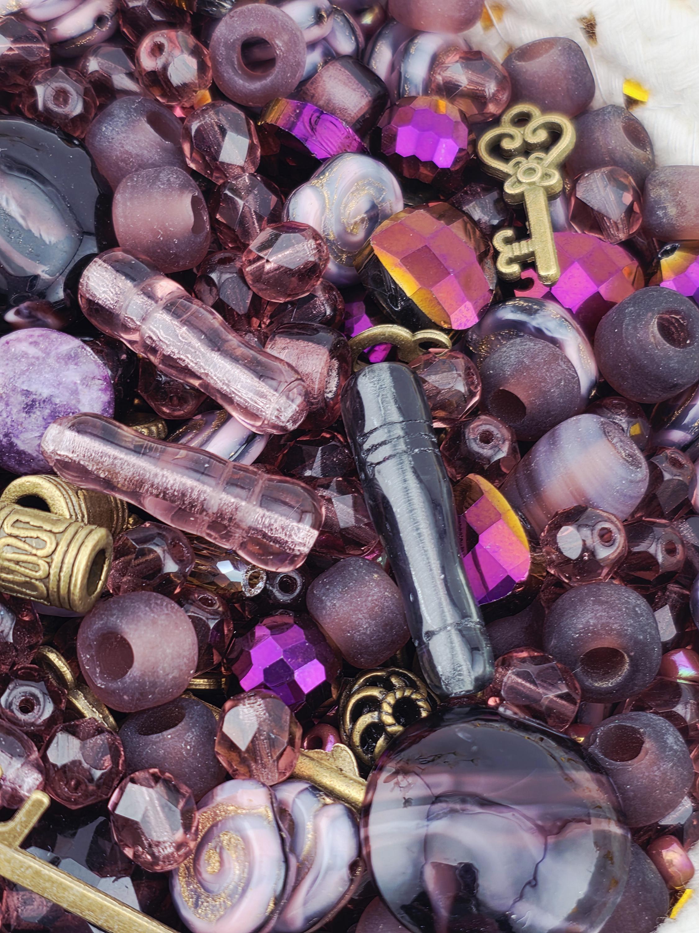 Wine Nor?! Glass and metal bead mix 2oz