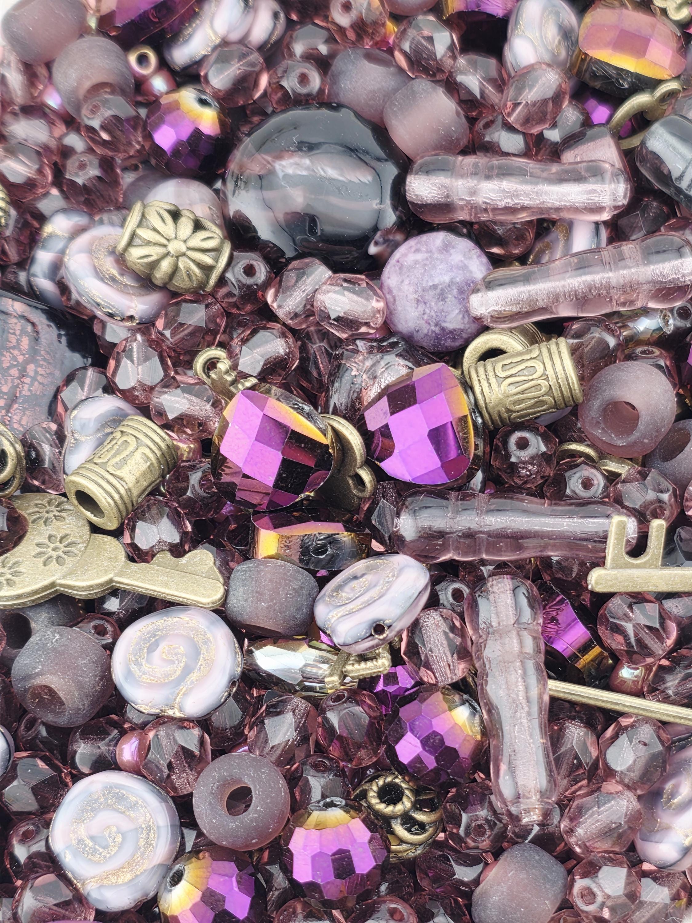 Wine Nor?! Glass and metal bead mix 2oz