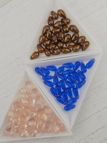 Czech Glass Drops | 9.5mm | 10g | Japanese Seed Beads | Bead Weaving Embroidery Supply | DIY Jewelry