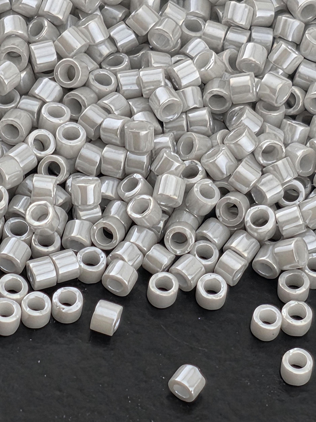 Turtle Dove Grey Opaque Luster | Size 11/0 | 7g | Japanese Seed Beads | Bead Weaving Embroidery Supply | DIY Jewelry