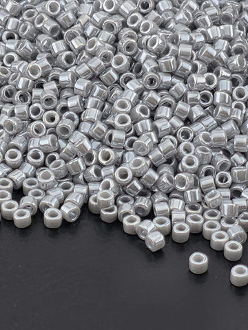 Ghost Grey Opaque Luster | Size 11/0 | 7g | Japanese Seed Beads | Bead Weaving Embroidery Supply | DIY Jewelry