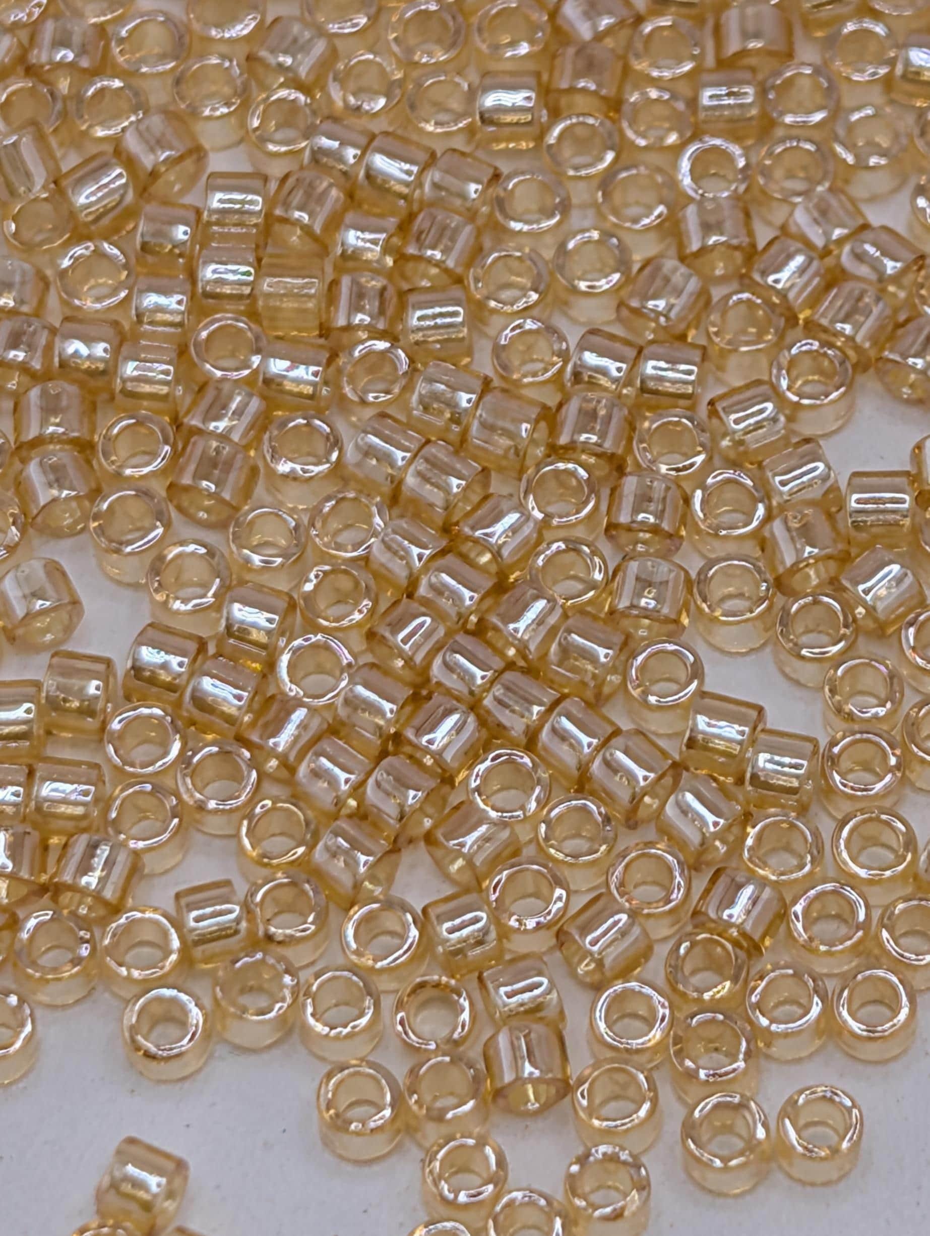 DB0099:Pale Amber Translucent Inside Color Lined | Size 11/0 | 7g