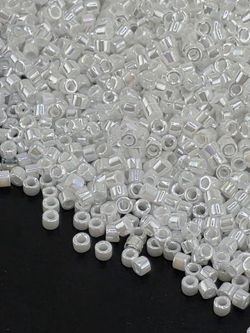 White Opaque Luster | Size 11/0 | 7g | Japanese Seed Beads | Bead Weaving Embroidery Supply | DIY Jewelry