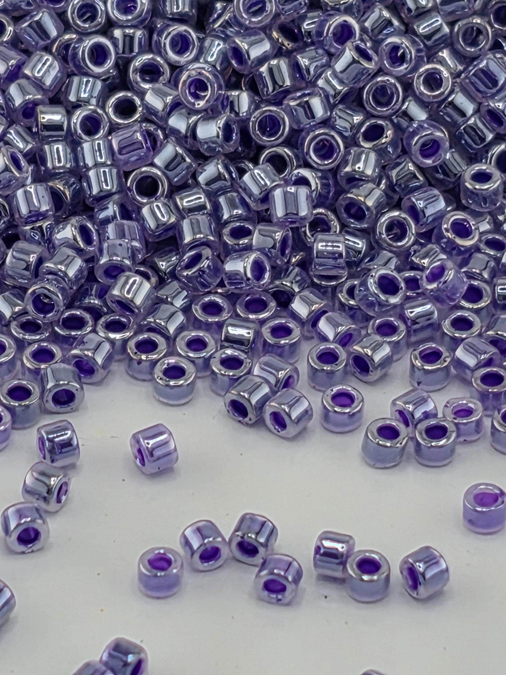 Amethyst Ceylon | Size 11/0 | 7g | Japanese Seed Beads | Bead Weaving Embroidery Supply | DIY Jewelry