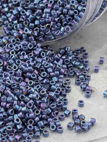 DB0135:Moonlit Purple Opaque Luster Rainbow | Size 11/0 | 7g