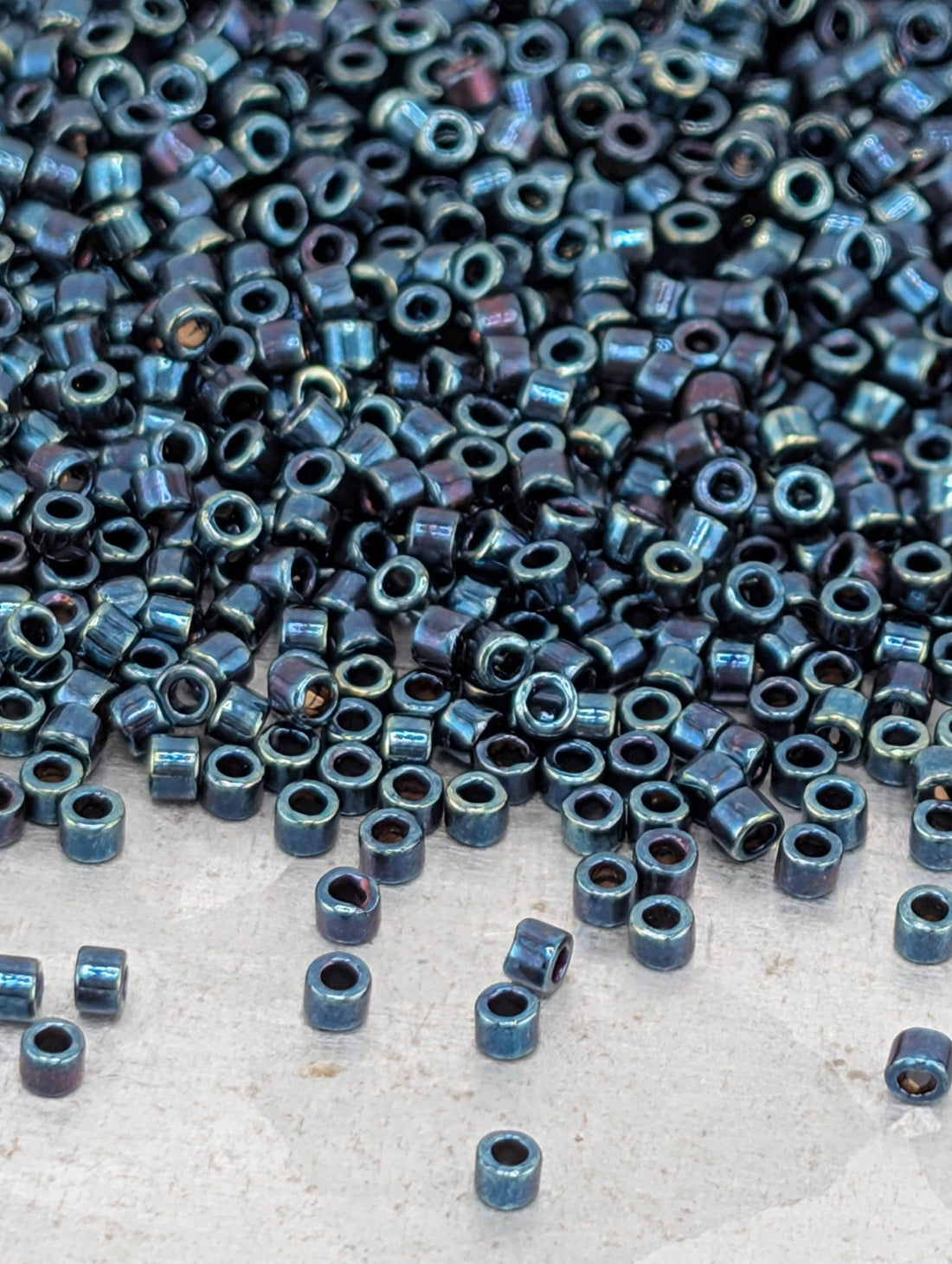 DB0025:Metallic Blue Iris Miyuki Delica (Size 11, 7 grams, ~1400 beads)