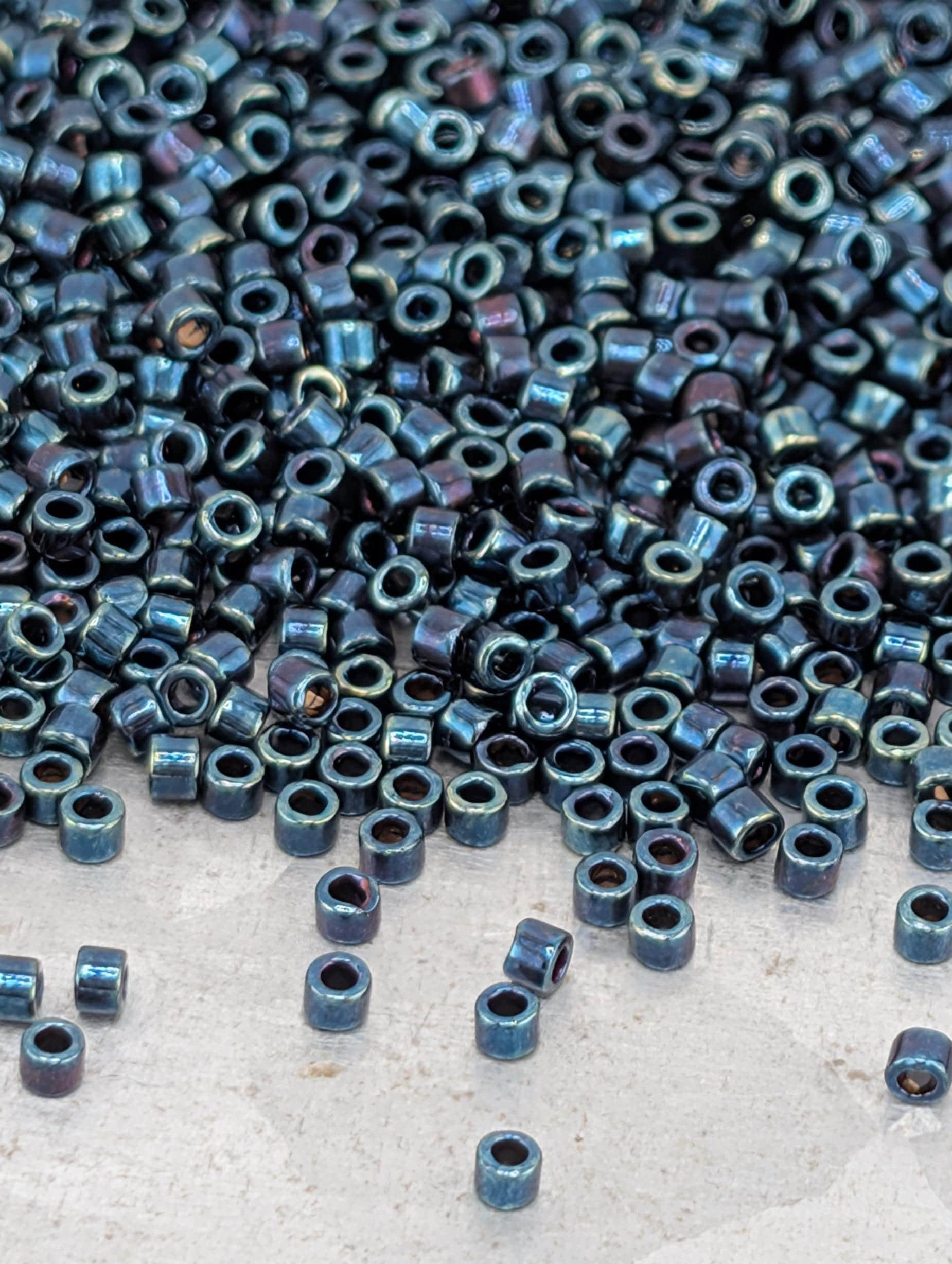 DB0025:Metallic Blue Iris Miyuki Delica (Size 11, 7 grams, ~1400 beads)