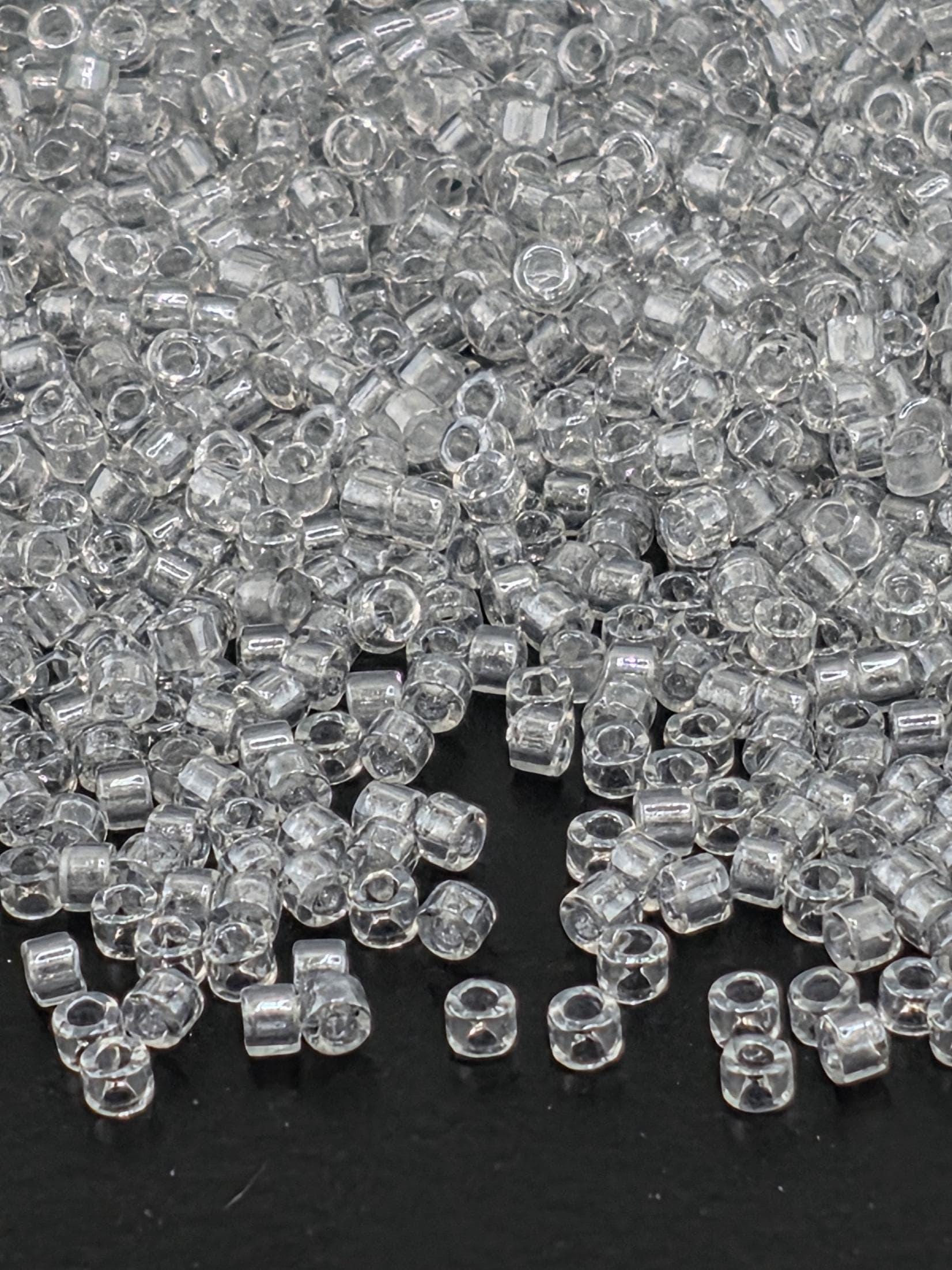 Crystal/Silver Inside Color Lined Sparkle | Size 11/0 | 7g | Japanese Seed Beads | Bead Weaving Embroidery Supply | DIY Jewelry
