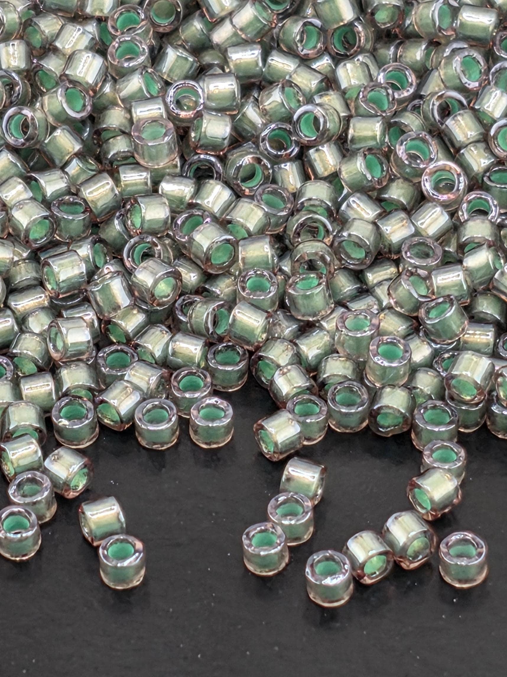 Amethyst/Grey Translucent Inside Color Lined Pearl | Size 11/0 | 7g | Japanese Seed Beads | Bead Weaving Embroidery Supply | DIY Jewelry