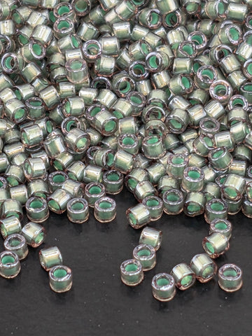 Amethyst/Grey Translucent Inside Color Lined Pearl | Size 11/0 | 7g | Japanese Seed Beads | Bead Weaving Embroidery Supply | DIY Jewelry