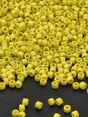 Pineapple Crush Opaque Matte Glazed | Size 11/0 | 7g | Japanese Seed Beads | Bead Weaving Embroidery Supply | DIY Jewelry