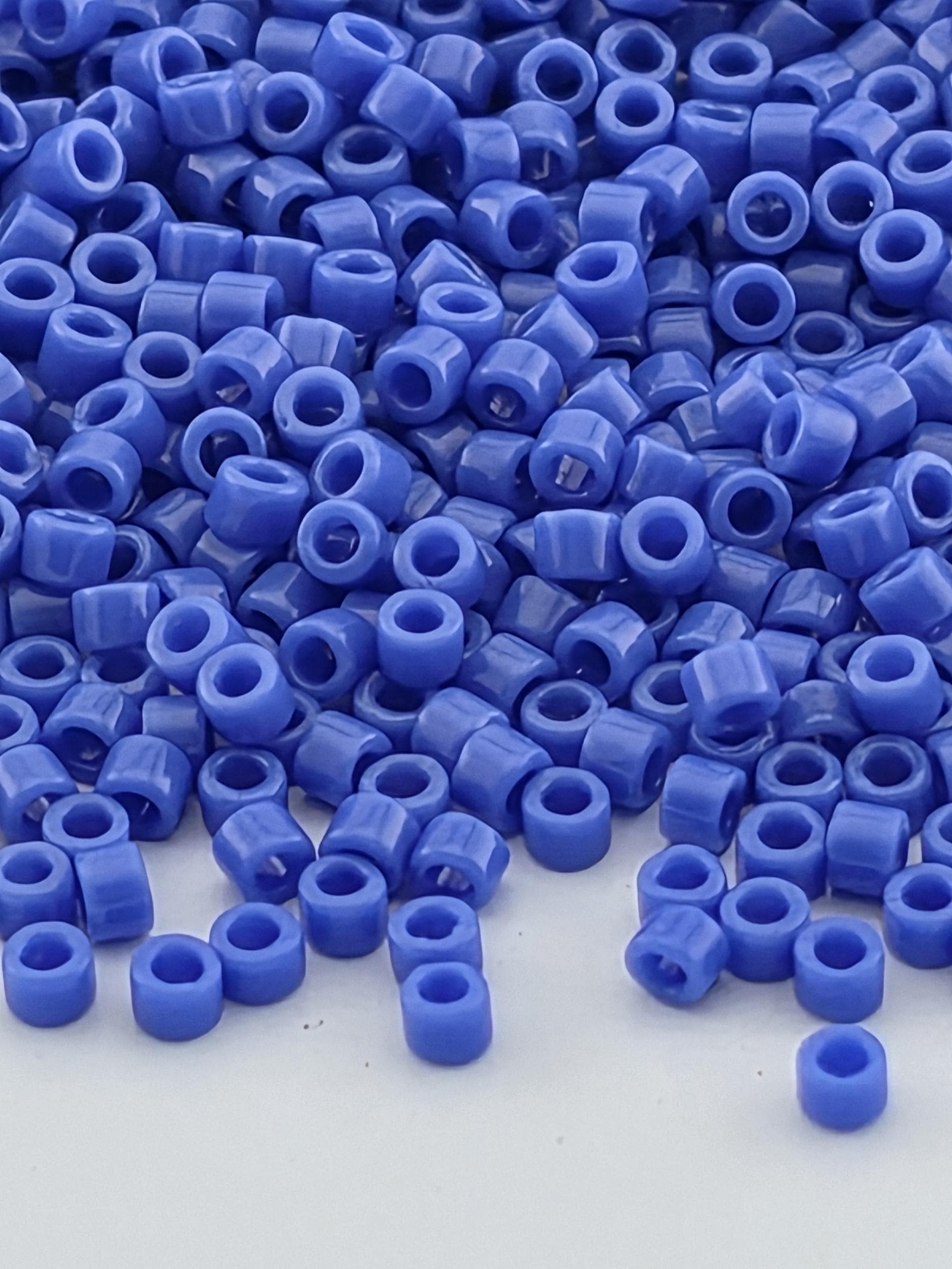 Star Spangle Blue Opaque | Size 11/0 | 7g | Japanese Seed Beads | Bead Weaving Embroidery Supply | DIY Jewelry