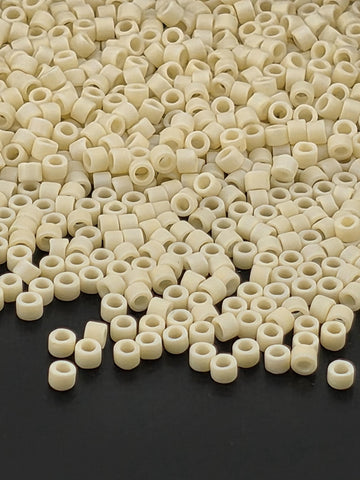 Cream Opaque Matte Rainbow | Size 11/0 | 7g | Japanese Seed Beads | Bead Weaving Embroidery Supply | DIY Jewelry