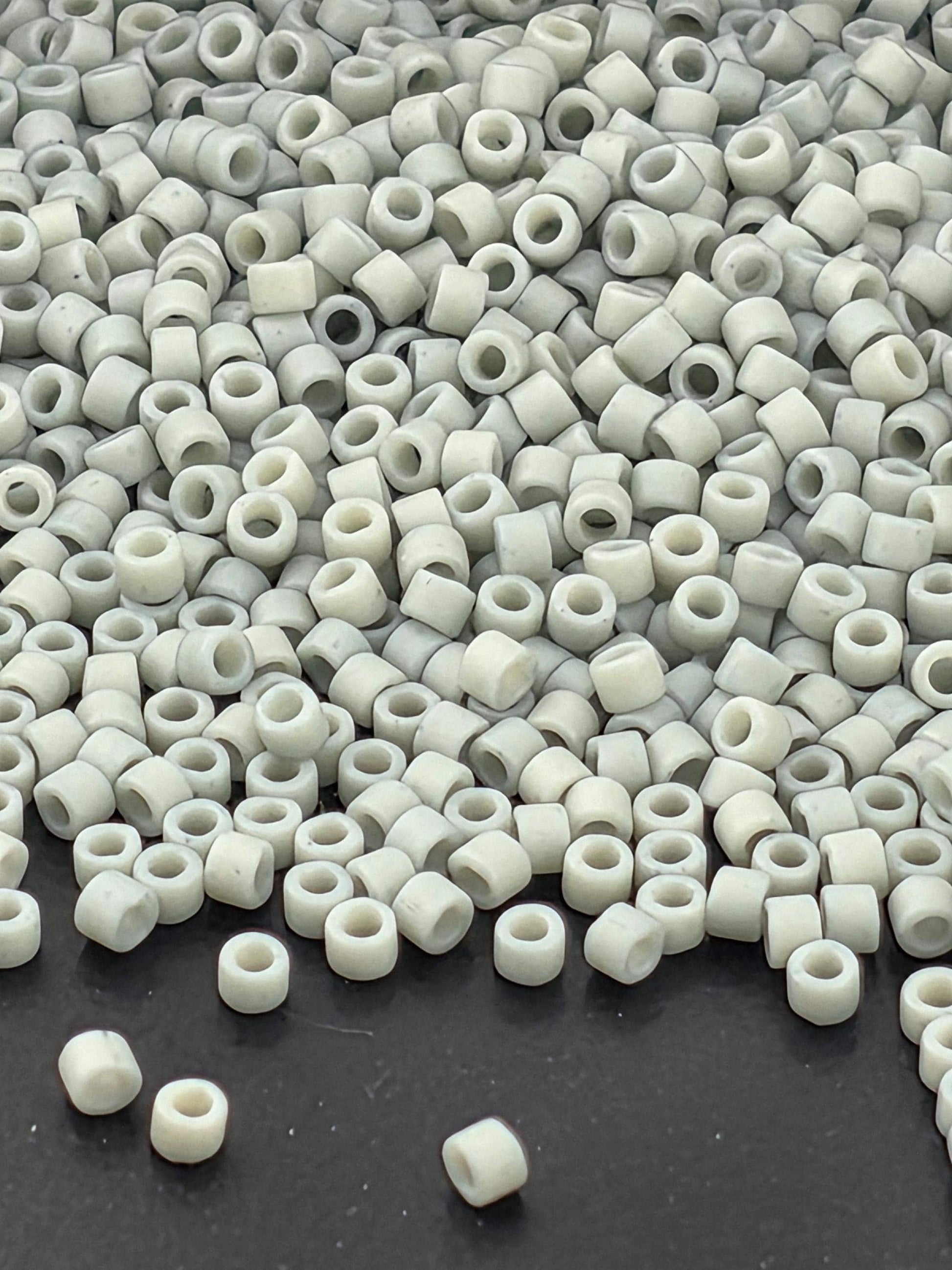 Dolphin Grey Opaque Matte Glazed | Size 11/0 | 7g | Japanese Seed Beads | Bead Weaving Embroidery Supply | DIY Jewelry