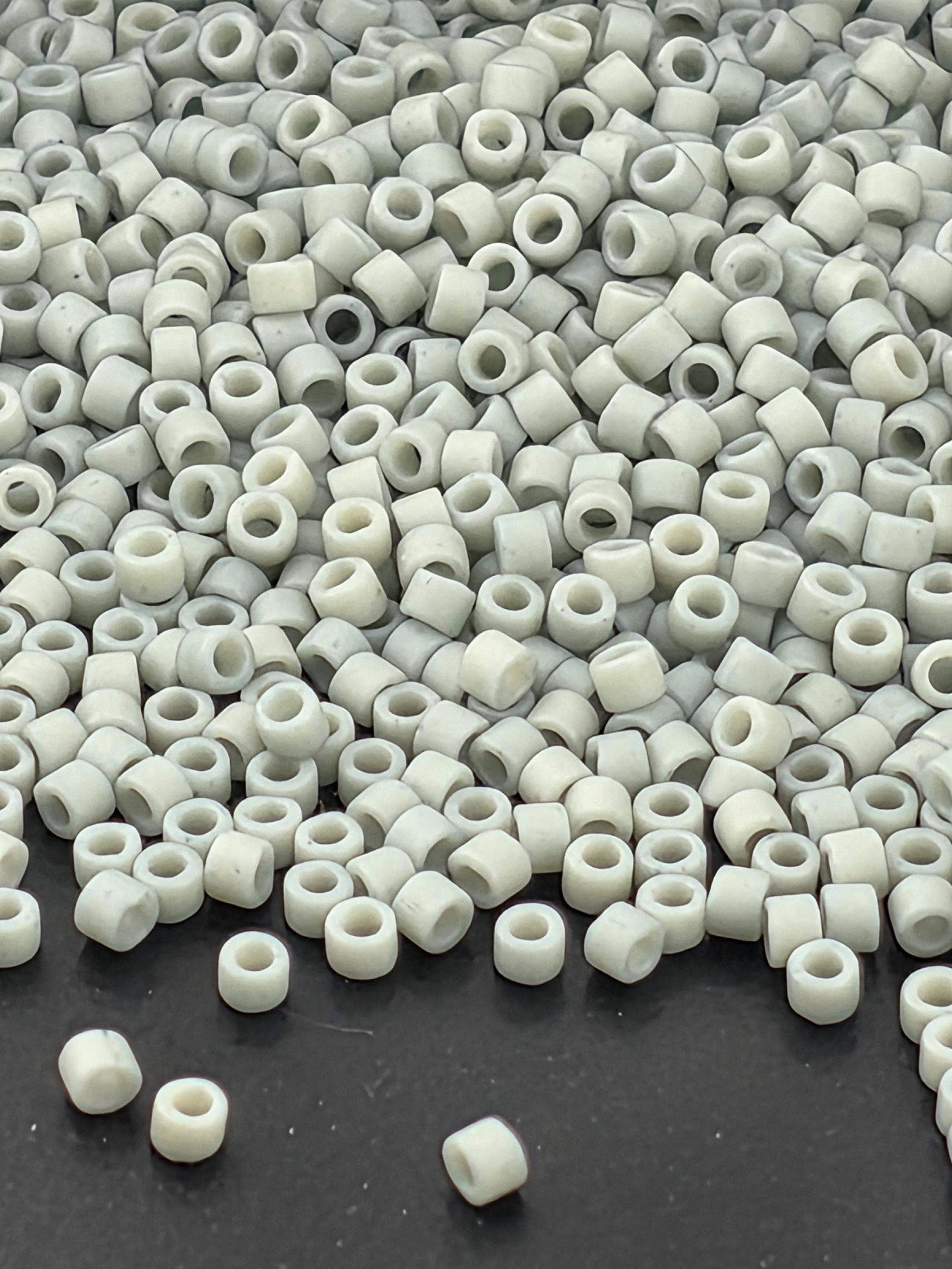 Dolphin Grey Opaque Matte Glazed | Size 11/0 | 7g | Japanese Seed Beads | Bead Weaving Embroidery Supply | DIY Jewelry