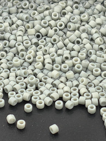 Dolphin Grey Opaque Matte Glazed | Size 11/0 | 7g | Japanese Seed Beads | Bead Weaving Embroidery Supply | DIY Jewelry