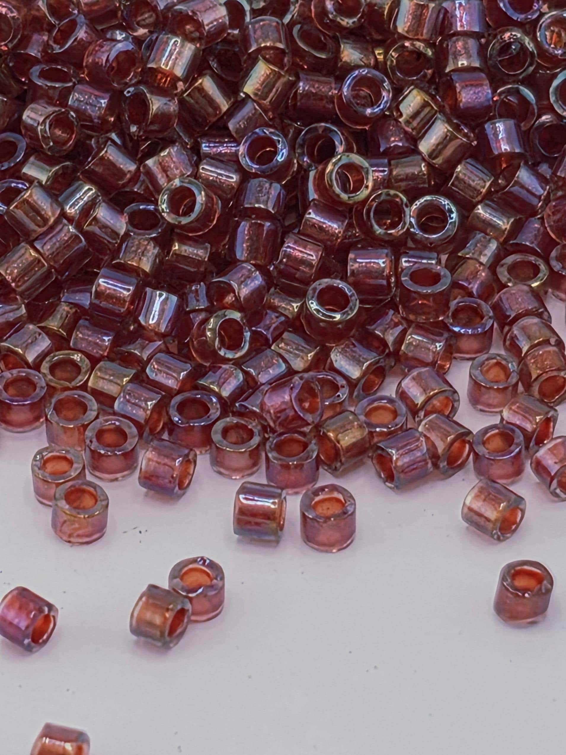 Boysenberry Inside Color Lined Rainbow Duracoat | Size 11/0 | 7g | Japanese Seed Beads | Bead Weaving Embroidery Supply | DIY Jewelry