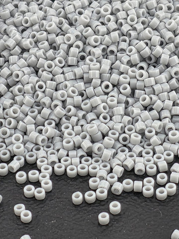 Ghost Grey Opaque | Size 11/0 | 7g | Japanese Seed Beads | Bead Weaving Embroidery Supply | DIY Jewelry
