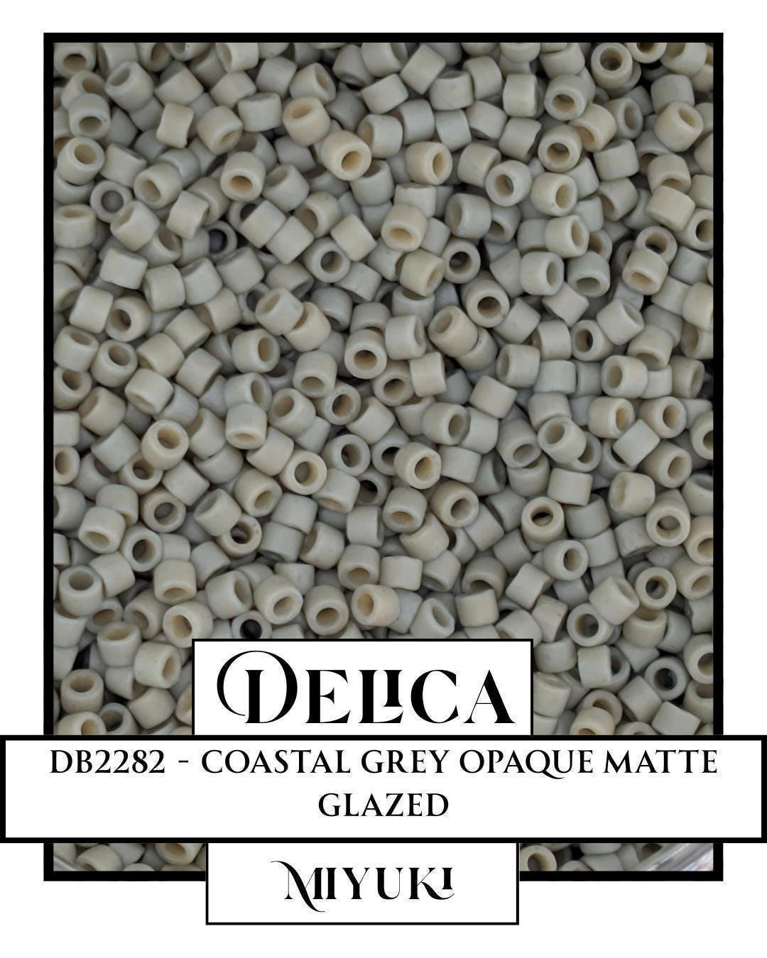 Coastal Grey Opaque Matte Glazed | Size 11/0 | 7g | Japanese Seed Beads | Bead Weaving Embroidery Supply | DIY Jewelry