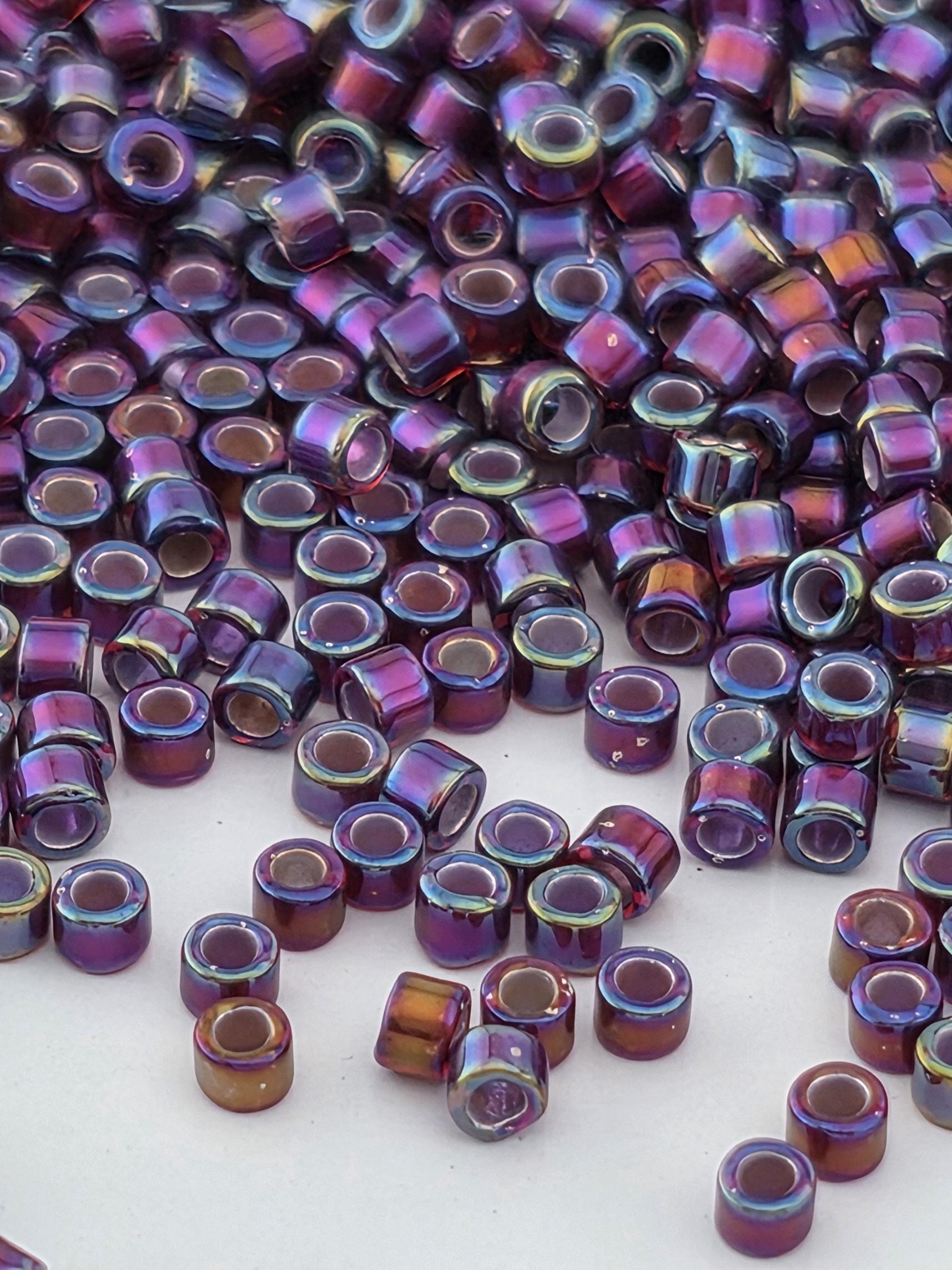 Marionberry Translucent Silver-Lined Rainbow | Size 11/0 | 7g | Japanese Seed Beads | Bead Weaving Embroidery Supply | DIY Jewelry