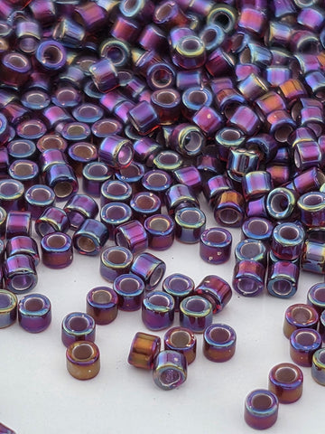 Marionberry Translucent Silver-Lined Rainbow | Size 11/0 | 7g | Japanese Seed Beads | Bead Weaving Embroidery Supply | DIY Jewelry