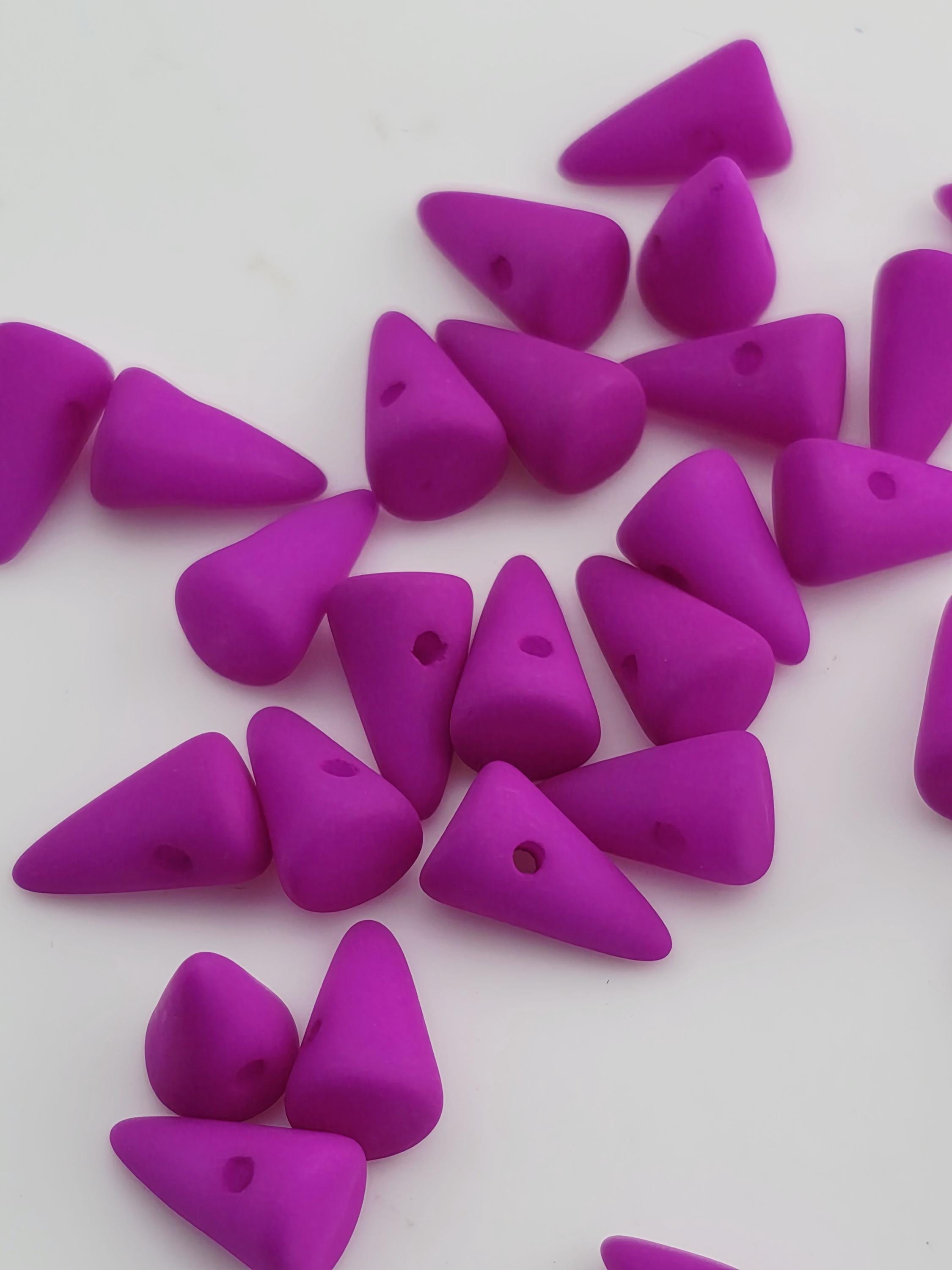 Czech glass spike beads, iridescent copper-brown, 12pcs for jewelry making; boho spike beads for bracelet and necklace.
