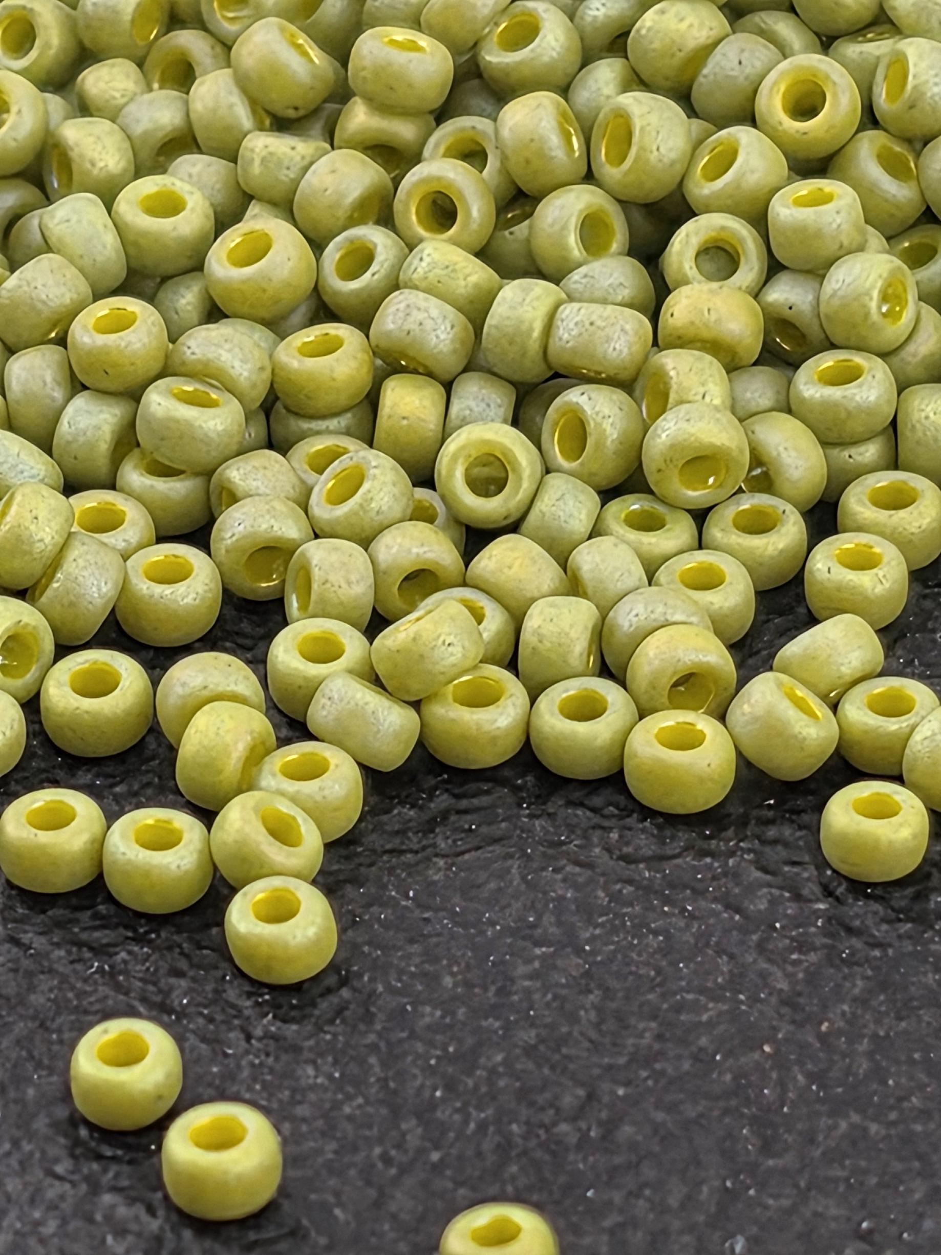 Miyuki Seed Beads Size 11/0: Matte Opaque Rainbow Sprout, 20g