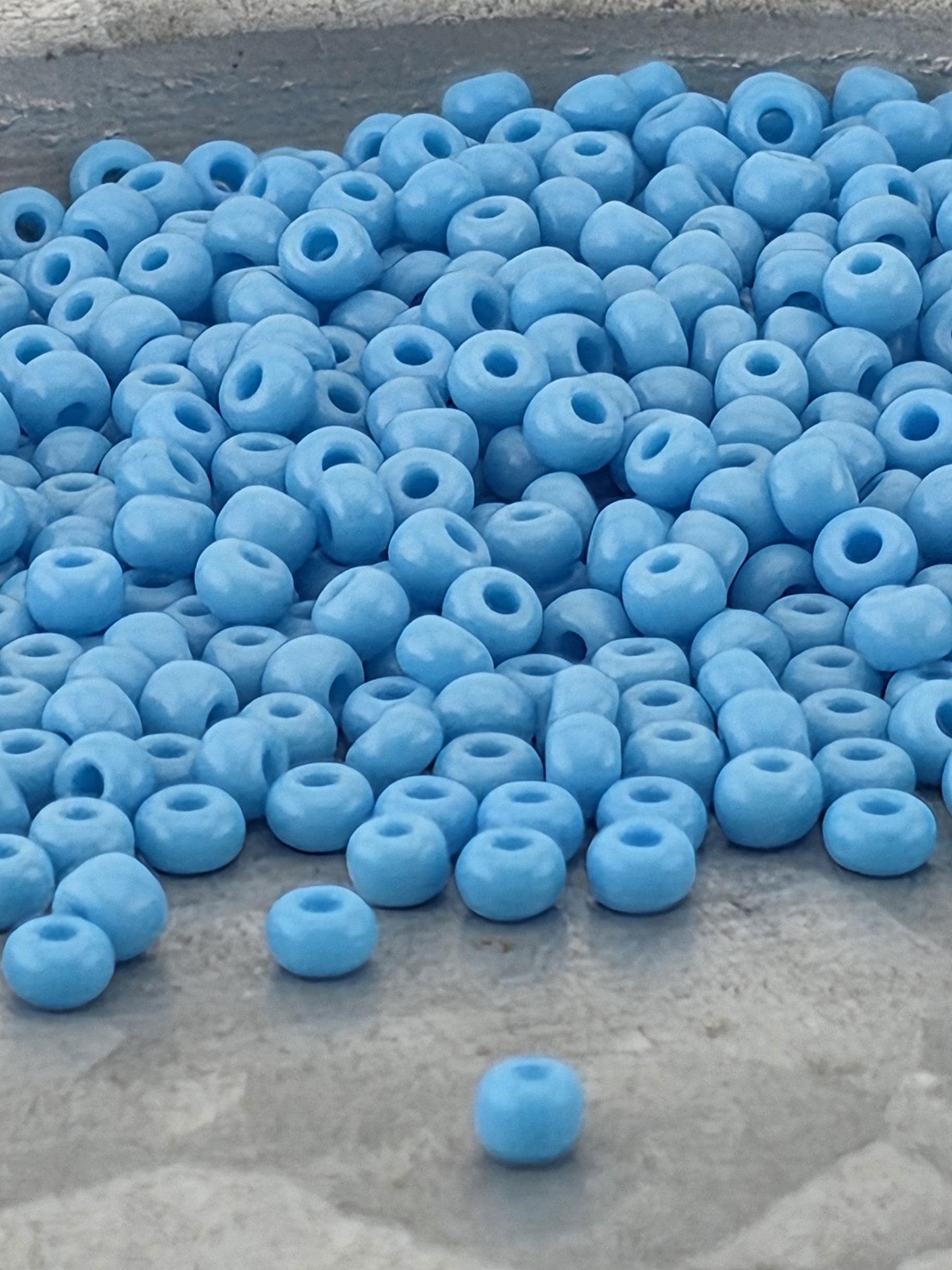 Opaque Turquoise | Size 8 | 15g | Preciosa-Ornela Glass Seed Beads | Czech Seed Beads | Bead Weaving Embroidery Supply | DIY Jewelry