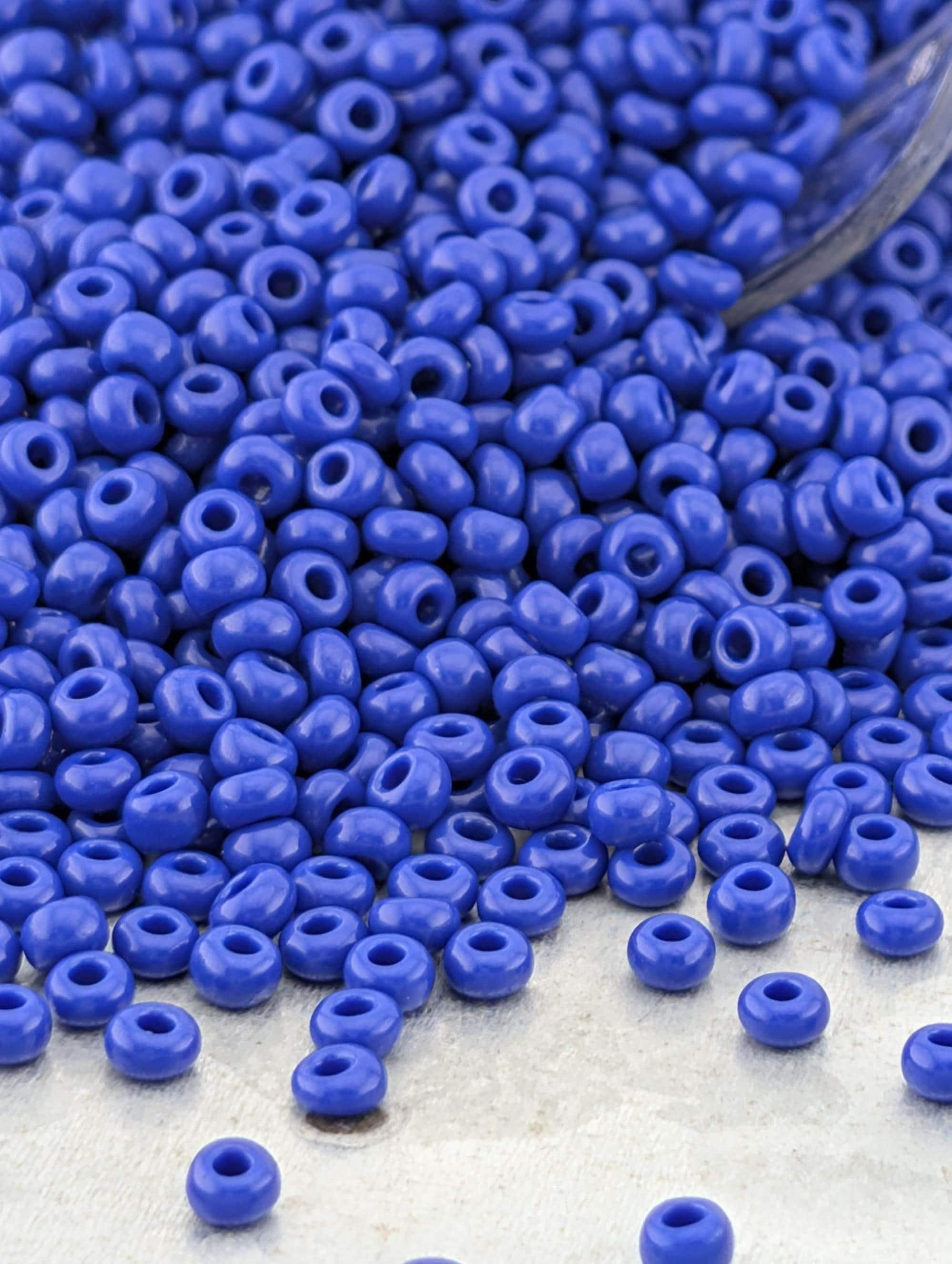 Opaque Blue Lapis | Size 8 | 15g | Preciosa-Ornela Glass Seed Beads | Czech Seed Beads | Bead Weaving Embroidery Supply | DIY Jewelry