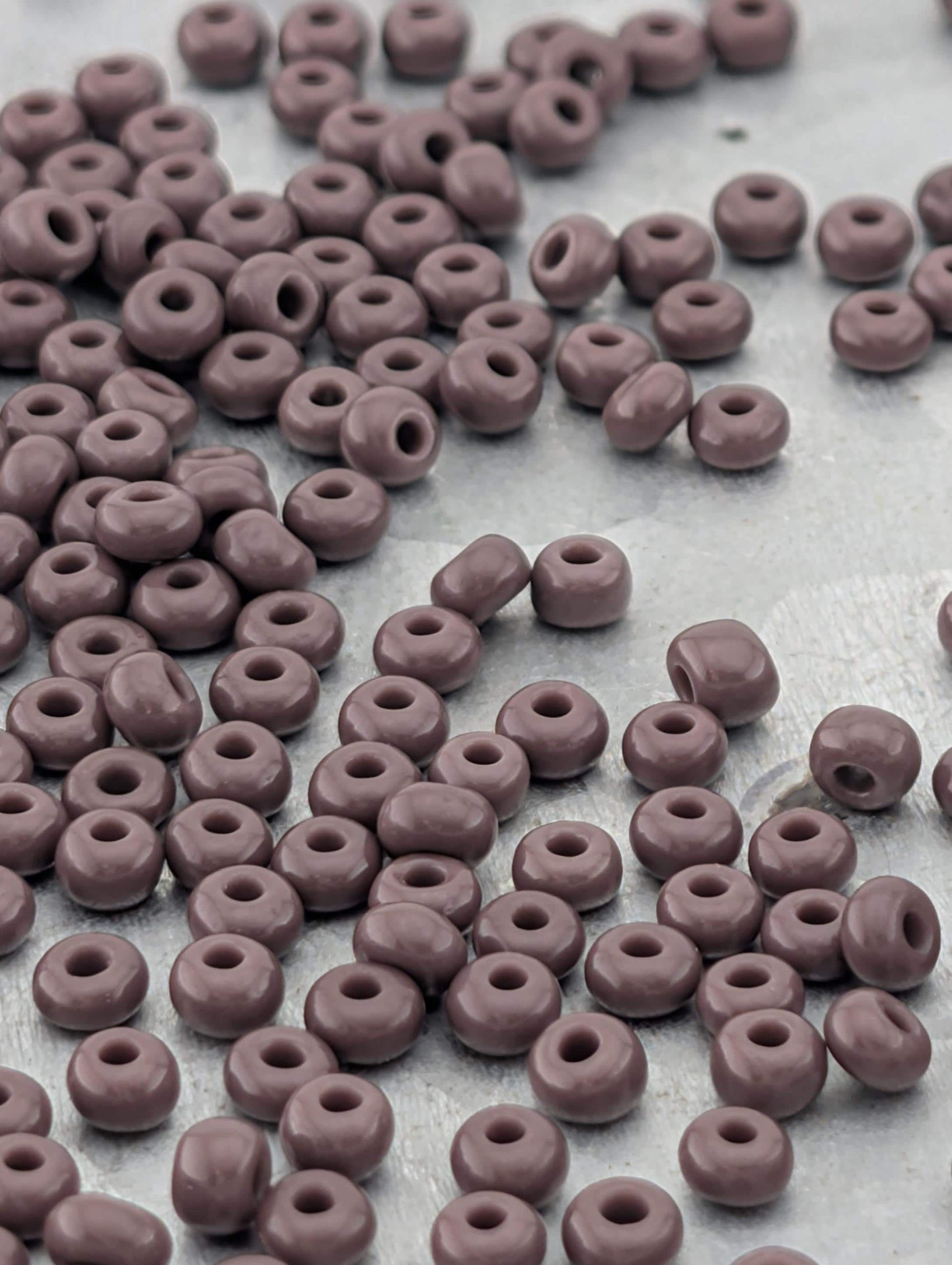 Opaque Dark Mauve | Size 8 | 15g | Preciosa-Ornela Glass Seed Beads | Czech Seed Beads | Bead Weaving Embroidery Supply | DIY Jewelry
