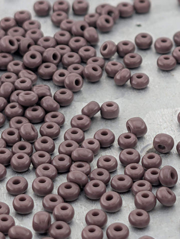 Opaque Dark Mauve | Size 8 | 15g | Preciosa-Ornela Glass Seed Beads | Czech Seed Beads | Bead Weaving Embroidery Supply | DIY Jewelry