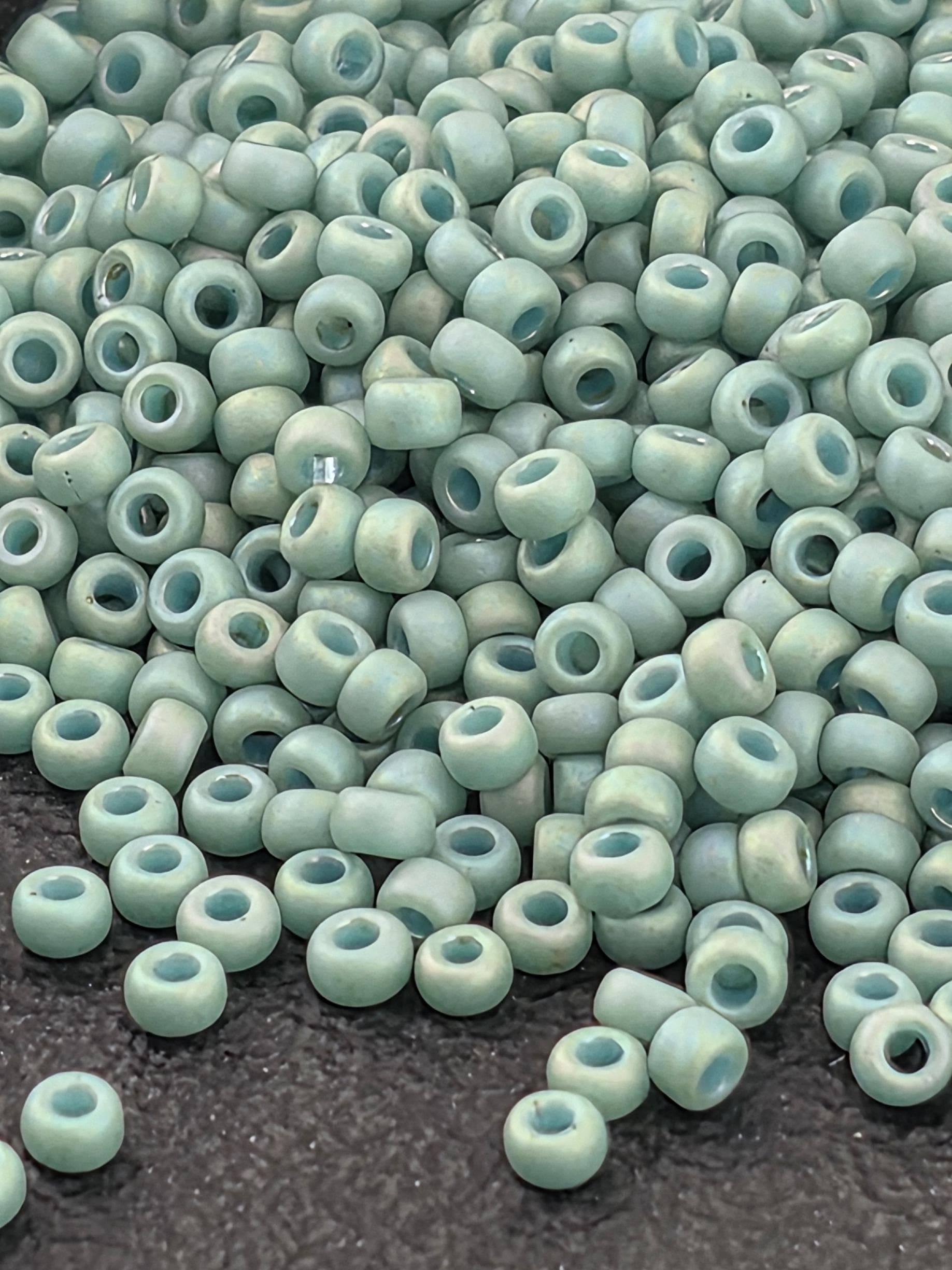 Miyuki Seed Beads Wintergreen Matte Rainbow (Size 11/0, 20g Pack) | Japanese Seed Beads | Bead Weaving Embroidery Supply | DIY Jewelry