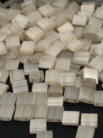 TL2592-Miyuki Tila Beads:Ivory Satin (7.5g pkg)