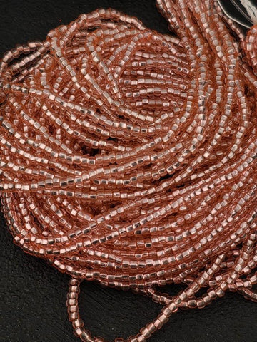 Translucent Light Pink Solgel | Size 11 | Half-Hank (12" 6-String) | Preciosa-Ornela Glass Seed Beads | Czech Seed Beads